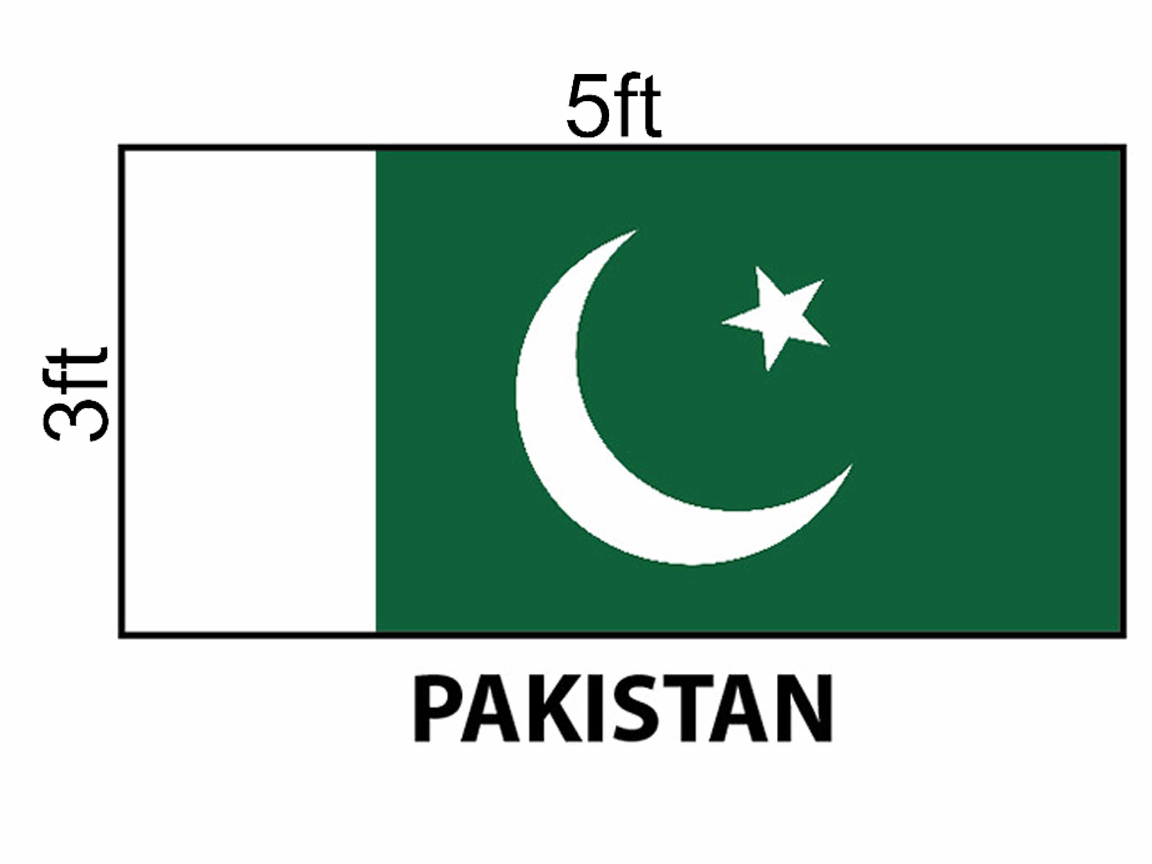 Pakistan Flag 3x5ft, Bendera Pakistan 3x5ft, Polyester | Lazada