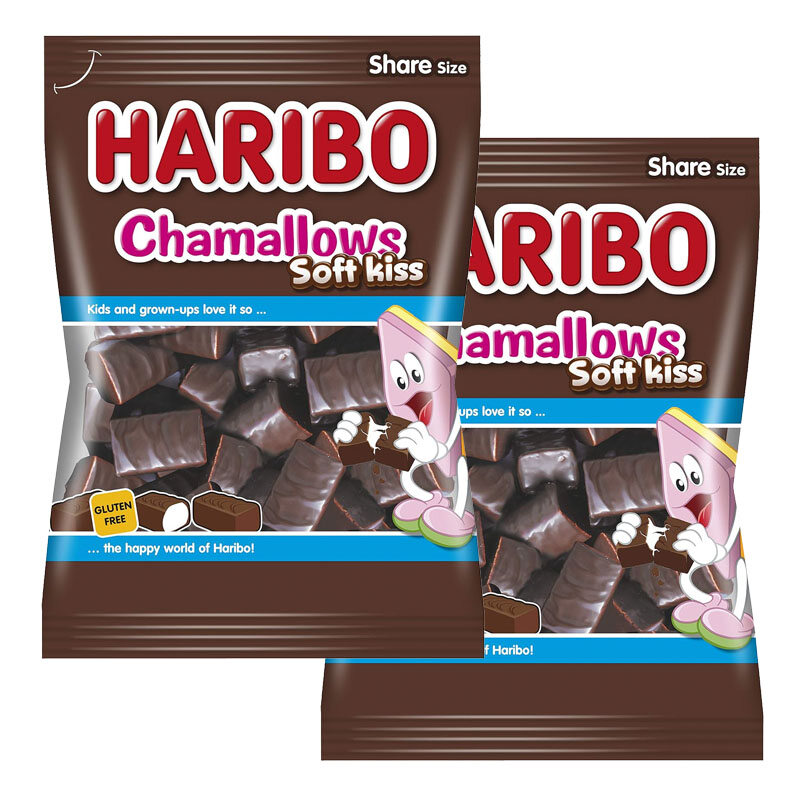 【新品・未開封】HARIBO Chamallows SoftKiss 8袋セット HARIBO] Chamallows Soft Kiss Chocolate Marshmallow Candy – Gluten