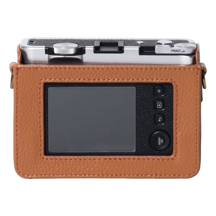 For FUJIFILM instax mini Evo Full Body Camera Leather Case Bag with Strap