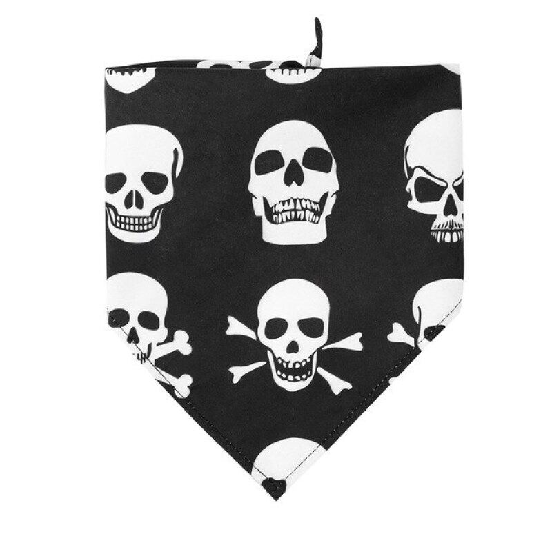 10 Cái/lốc Hình Đầu Lâu Halloween Họa Tiết Cún Cưng Con Chó Con Mèo Hoạt Hình Đầu Quấn Khăn Bông Quấn Cổ Áo Khăn Cà Vạt Thú Cưng C06