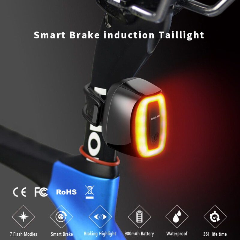 Đèn Đuôi Xe Đạp USB Led Đèn Hậu Cảnh Báo An Toàn Không Dây X6 Phía Sau