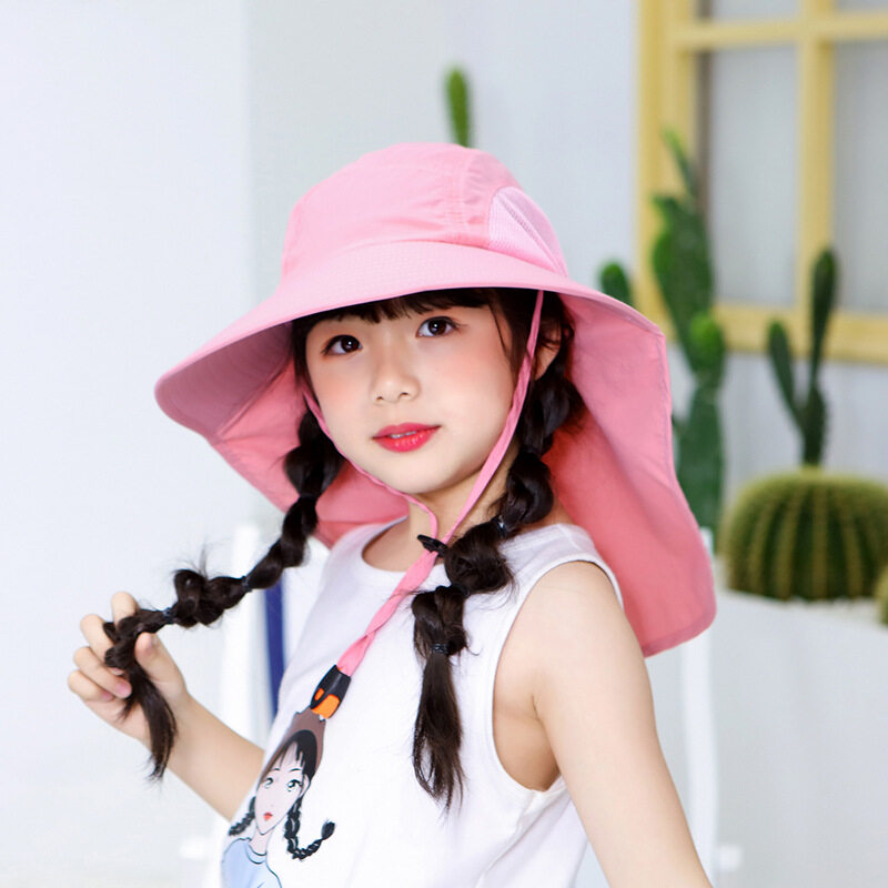 boys sun hat with back flap
