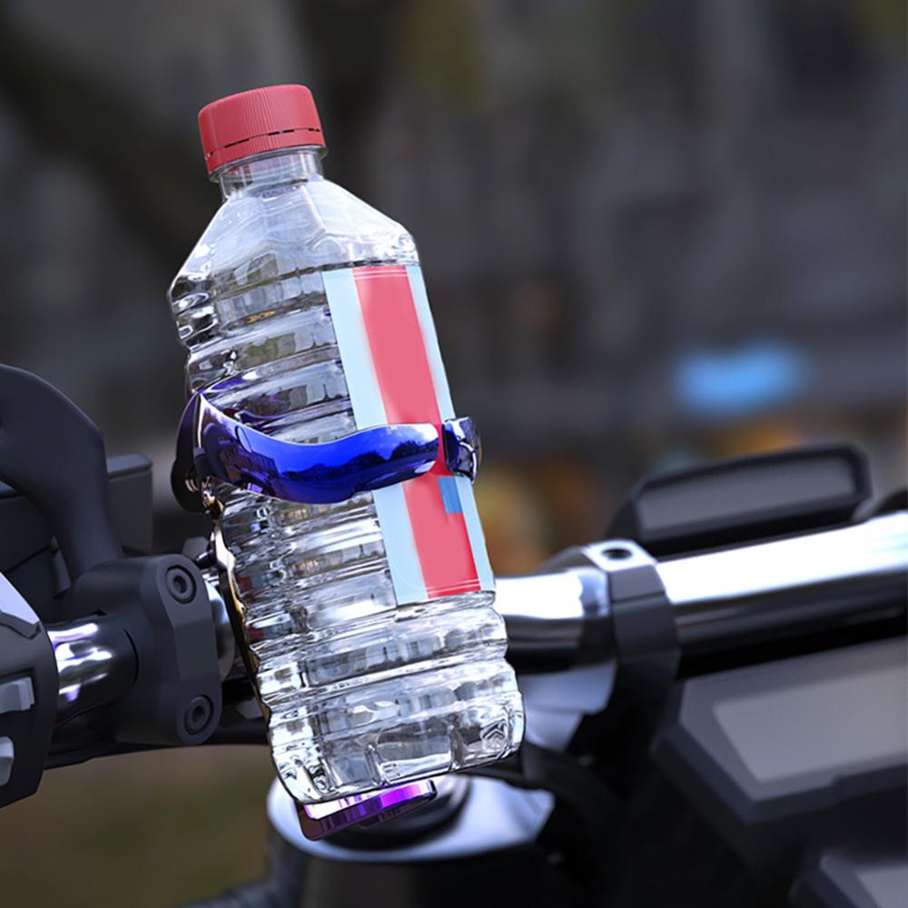 Foldable Motorcycle Beverage Cup Holder Lightweight Universal Drink Water Bottle Cup Holder Motorbike Bicycle Handlebar Mount for Motorcycle Bike