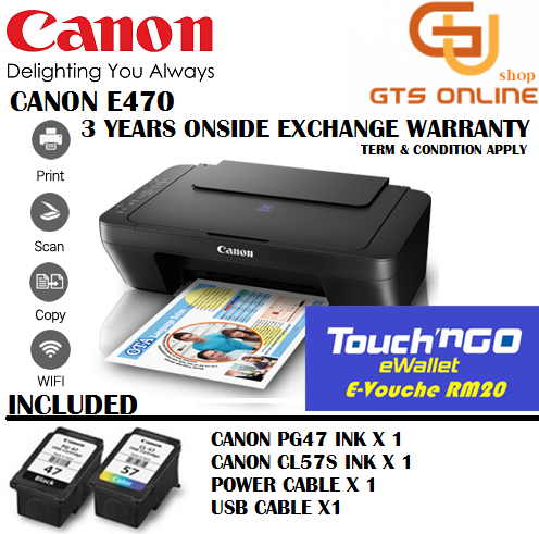 canon e470 borderless printing