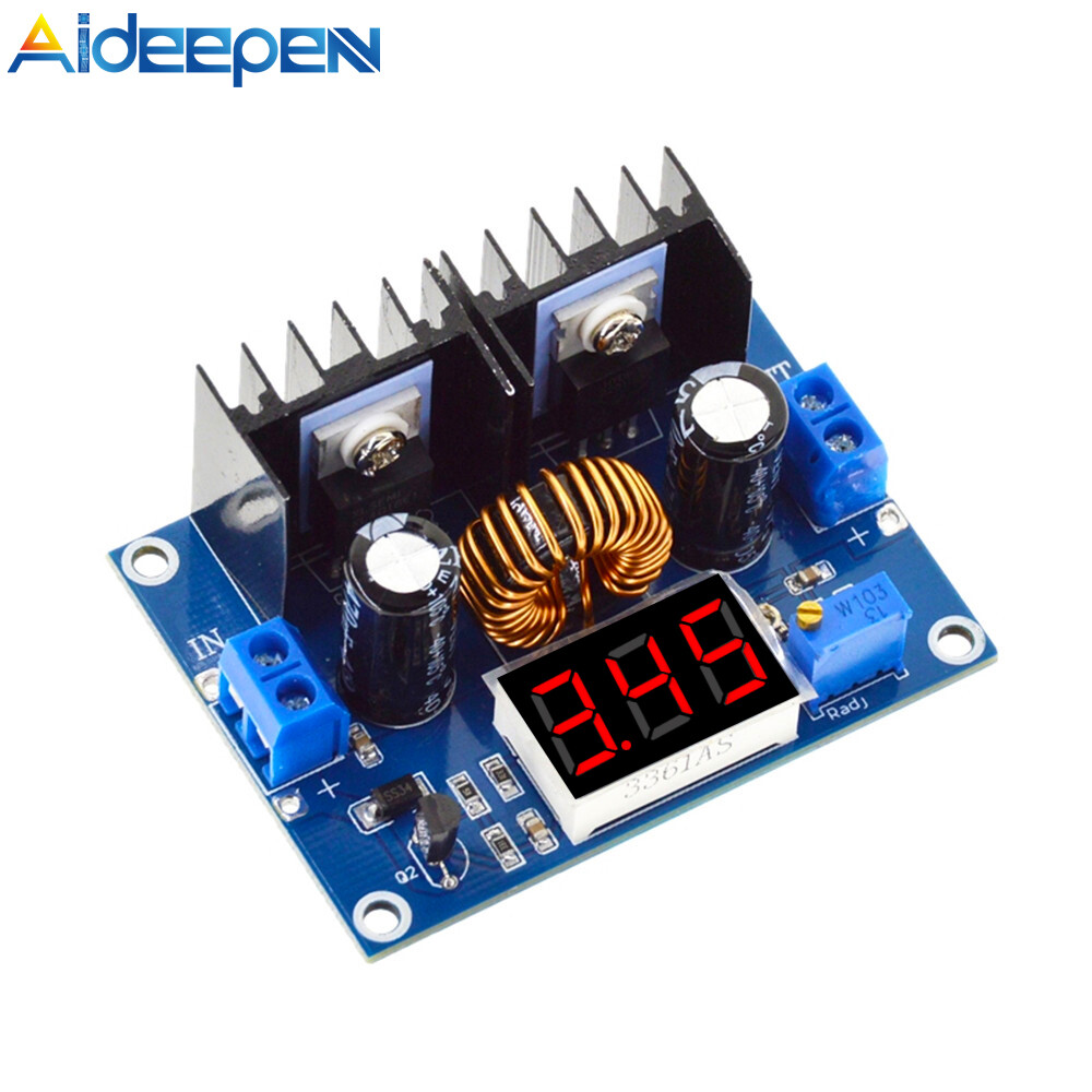Aideepen dc 4-38v 8a voltage regulator module digital pwm adjustabl dc-dc step down voltage regulator xl4016e1 xh-m404