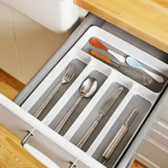 Oem 5 Compartments Kitchen Drawer Organizer Plastic Storage