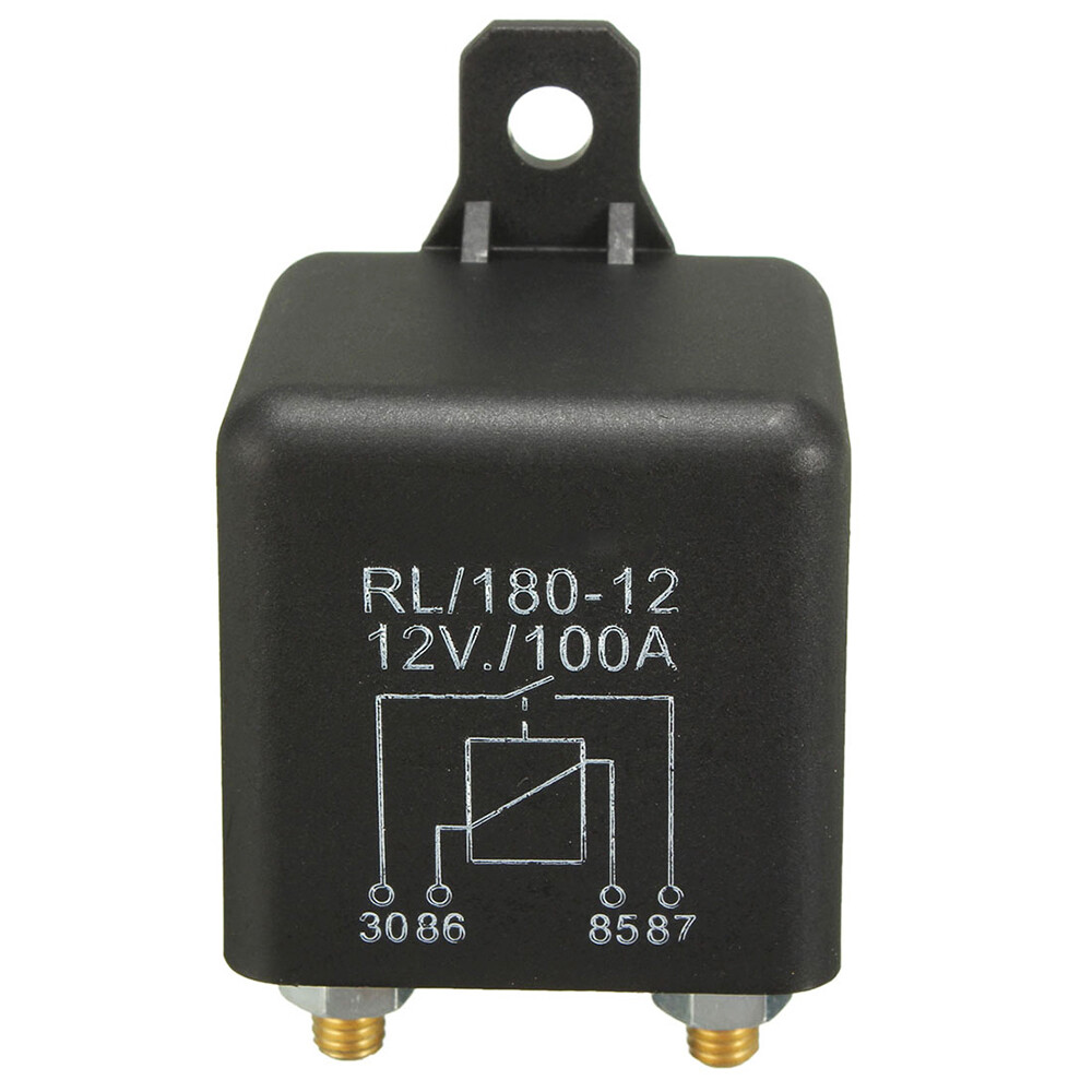 Qiilu Relè Di Ricarica 12V 120A 4 Pin Per Auto, Furgone E Barca - Interruttore Universale Heavy Duty