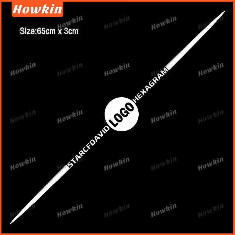 1PC white Reflective Car Decoration Laser Stickers Car Door Body Waterproof Refit Stickers with car logo
