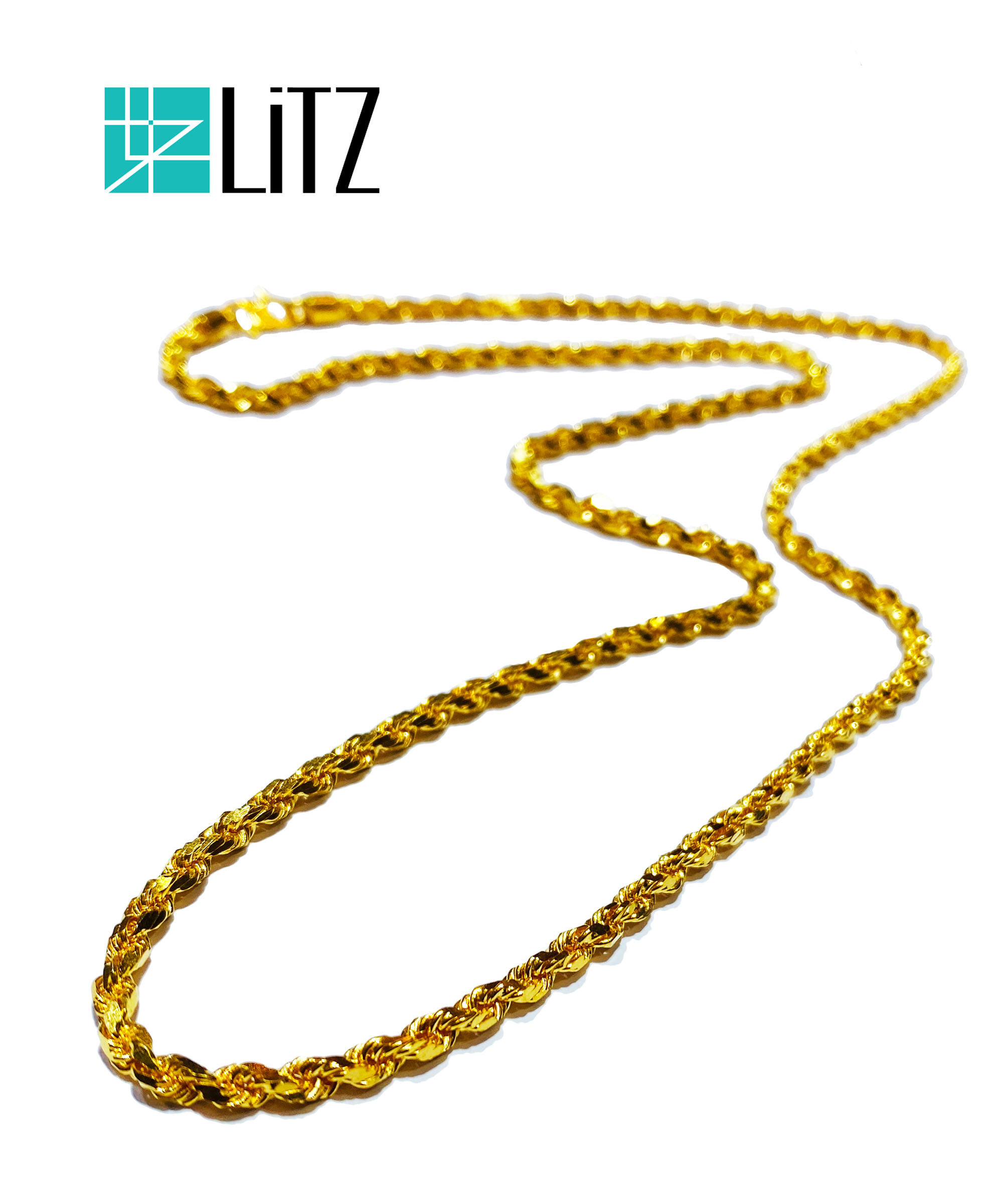 LITZ 916 (22K) Gold solid Necklace 实心钱串项链 (NX) N0006 | Lazada