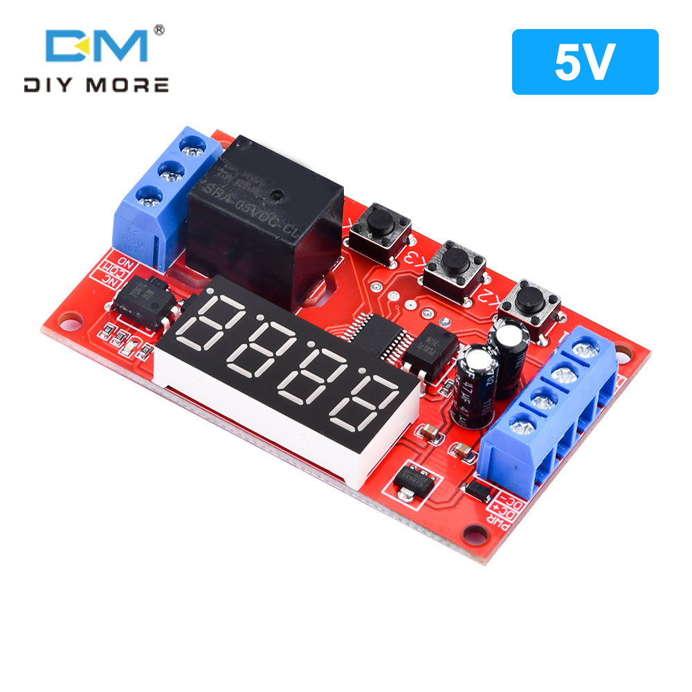 Diymore độ trễ thời gian Relay DC 5V 12V 24V Mô-đun hẹn giờ kích hoạt chu kỳ chậm trễ thời gian mạch Mô-đun chuyển đổi với màn hình LED