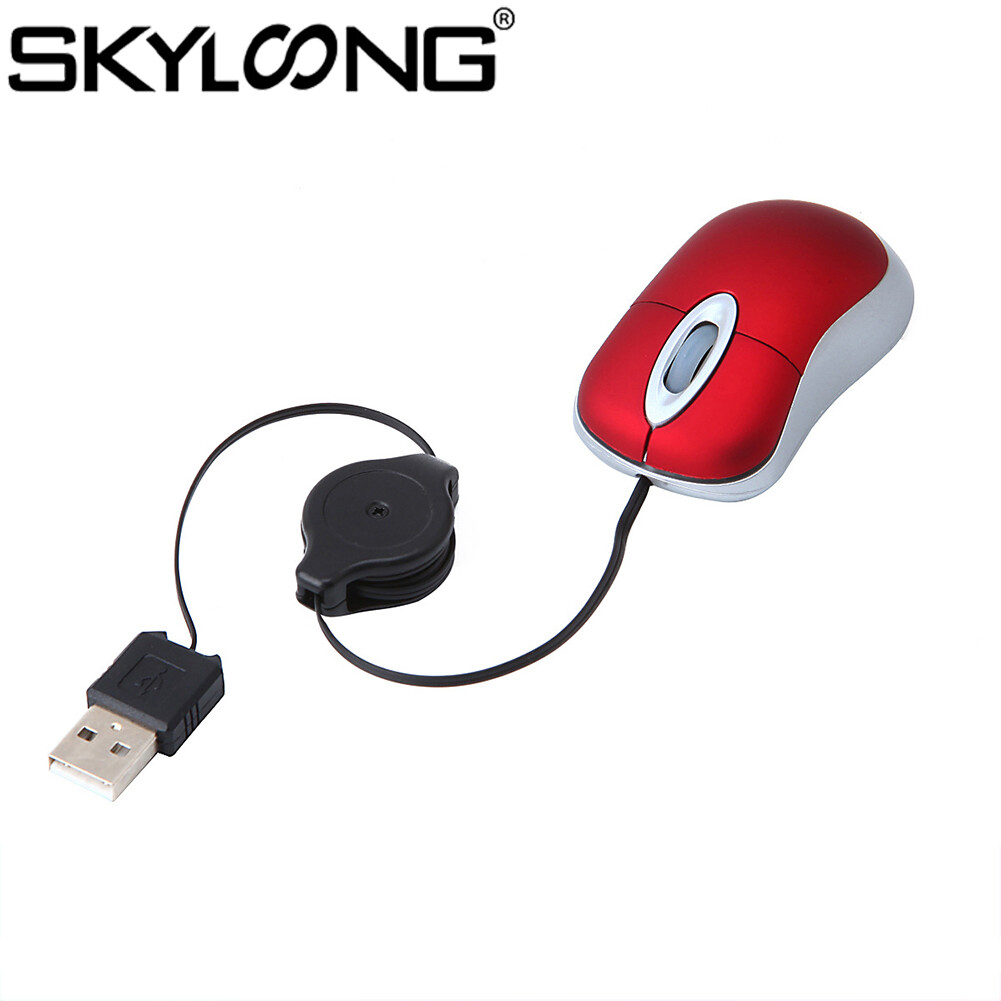 Skyloong Chuột Có Dây Quang Mini USB Cho Máy Tính Xách Tay Máy Tính 3 Phím 1600DPI Thông Dụng