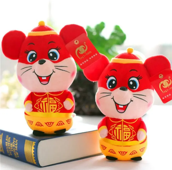 Ready Stock 18cm Chinese New Year 2020 Cute Mouse Rat Year Plush Toys Stuffed Toys Dolls
