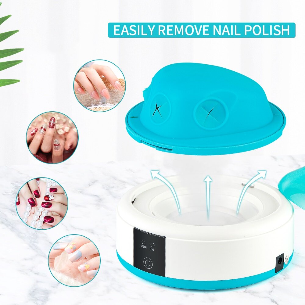 foreverlily Steam Polish Removal Device Steam Remove Nails Smart Touch Panel Polish Removal Tool