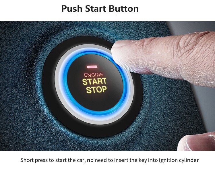 Auto Smart A1-Hệ Thống Mở Xe Ô Tô Không Cần Chìa Với Báo Động Khóa Chống Trộm Một Chiều Khóa Khởi Động Một Nút Bấm Điều Khiển Từ Xa Ô Tô Starte Universal Cho Tất Cả Các Xe DC 12V