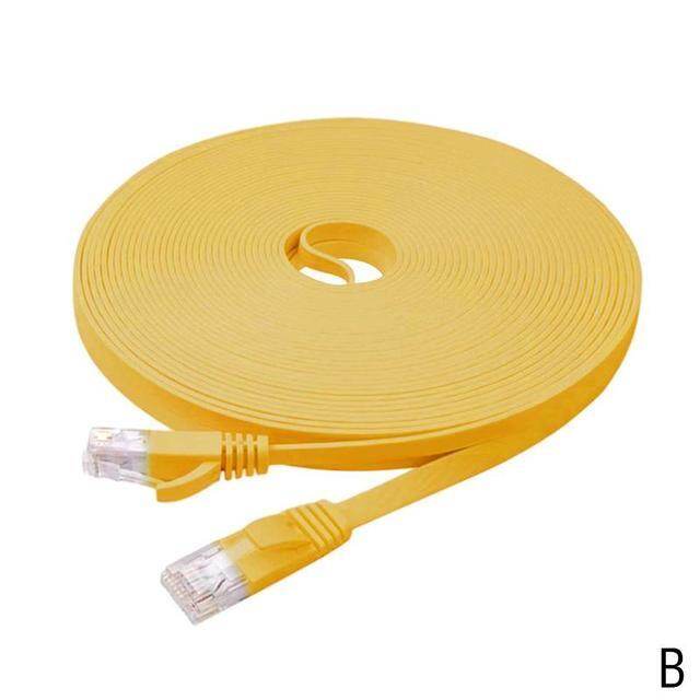 RJ45 Ethernet Network Lan Cable CAT6 Gigabit Flat Network Cable Ribbon Cable Patch Cable for Internet Modem Router F7P7