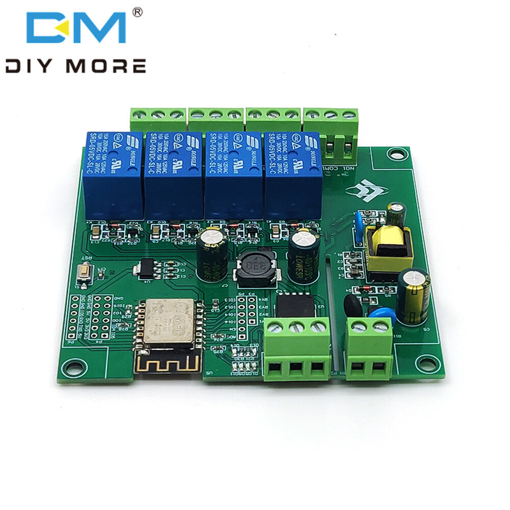 diymore Esp8266 Wifi Duy Nhất/Bốn cách mô-đun Rơle ESP-12F bảng mạch phát triển DC5-80V AC/DC