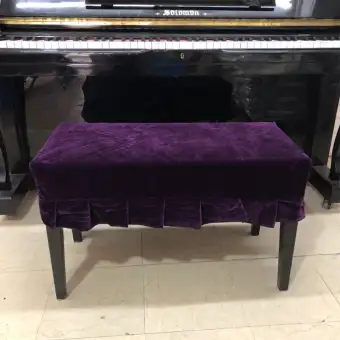 Perfk Piano Bench Chair Stool Cover Single Dual Seat Slipcover