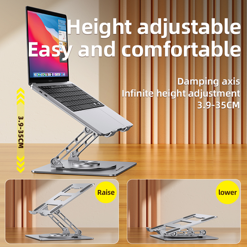 MC LS527 Thicken Laptop Stand 360 Rotatable Carbon Steel Strong Bracket ...