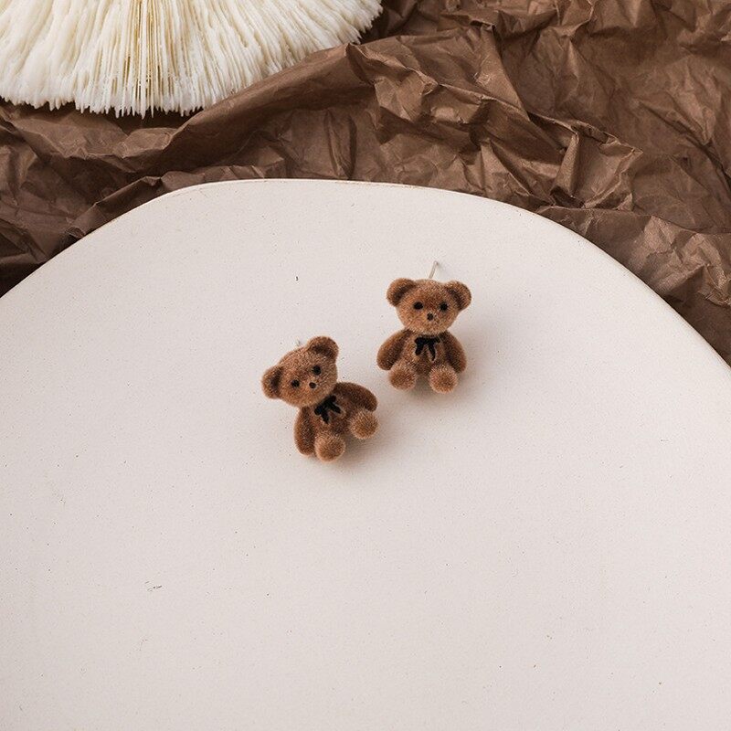 【PrettySet】CuteTeddy Bear Pendant Necklace for Girls Women Korean Fashion Kawaii Bear Long Sweater neck Chain Necklaces Cute collar Jewelry