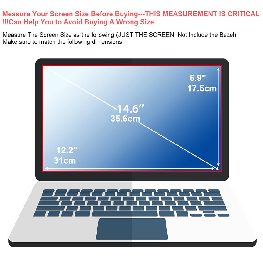 2 Pack 13.3/13.6/14/14.6/15.6 Inch Laptop Crystal Clear Screen Protector Anti-Blue Light Protector Computer Screen Film Matte Scratch-Resistant Anti-Glare
