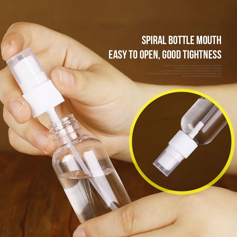 Bình Xịt Rỗng Trong Suốt 12 Cỡ, Bình Xịt Nhựa Mini 30Ml/50Ml/100Ml, Bình Đựng Mỹ Phẩm Rỗng Có Thể Nạp Lại