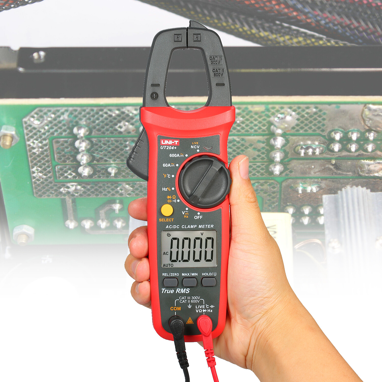 UNI-T Đồng Hồ Kẹp Kỹ Thuật Số Đếm UT204 + 6000 Ampe Kế Vạn Năng RMS Thật Đồng Hồ Đo Điện Áp, Máy Kiểm Tra Vạn Năng Kiểm Tra NCV Thiết Bị Kiểm Tra Kẹp Dòng Điện AC/DC-Kiểm Tra Trực Tiếp Đo Nhiệt Độ 40 ~ 1000 ° C