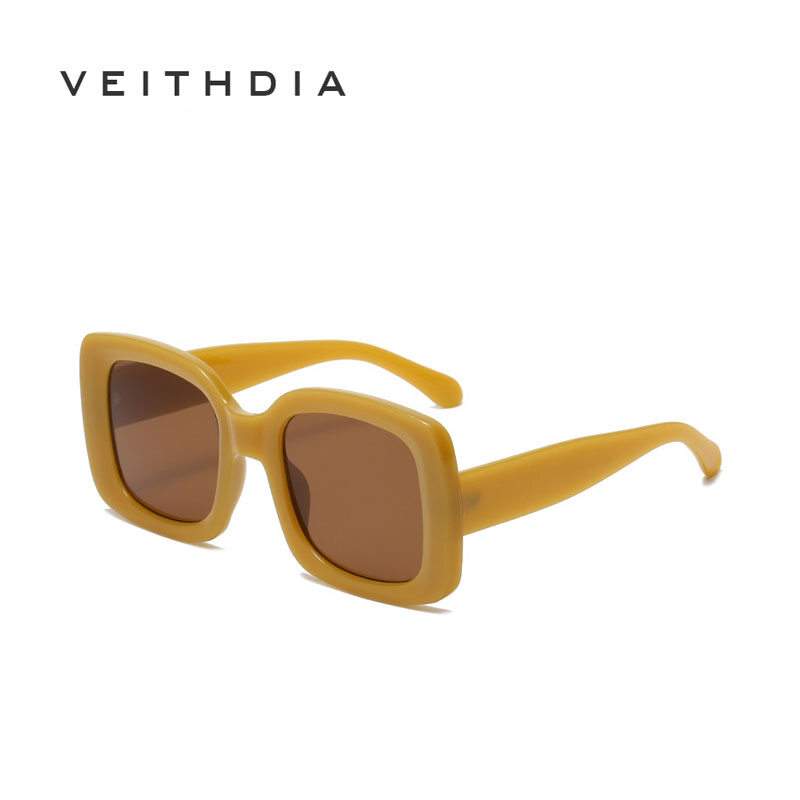 Veithdia new fashion sunglasses square large frame women's candy color sunglasses s21008
