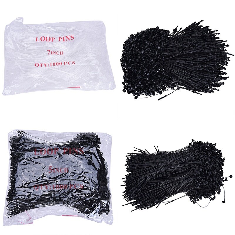 Variety 1000 Pcs/lot Loop Plastic Tag Ties Fastener Security Loop Snap Lock Plastic Tag CL-R-5 Int: One size