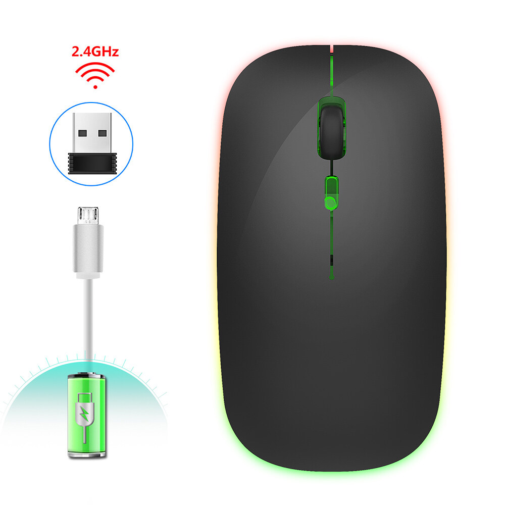 Chuột Không Dây Siêu Mỏng M40 Chuột Không Dây Sạc Được 2.4G, Thiết Kế Công Thái Học, 3 DPI Có Thể Điều Chỉnh Màu Đen