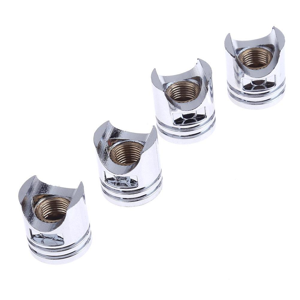 4 Cái Nắp Chụp Thân Van Lốp Bánh Xe Hơi Màu Bạc Thông Dụng Nắp Che Bụi