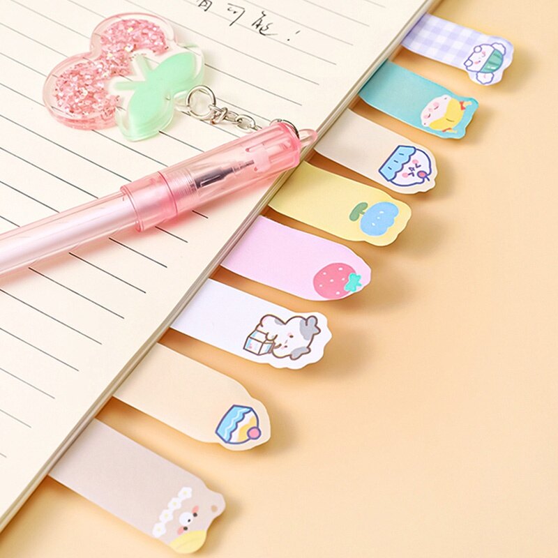 120 Tờ Giấy Dán Hoạt Hình Nhãn Dán Dễ Thương Có Thể Xé Giấy Dán Chỉ Mục Học Sinh