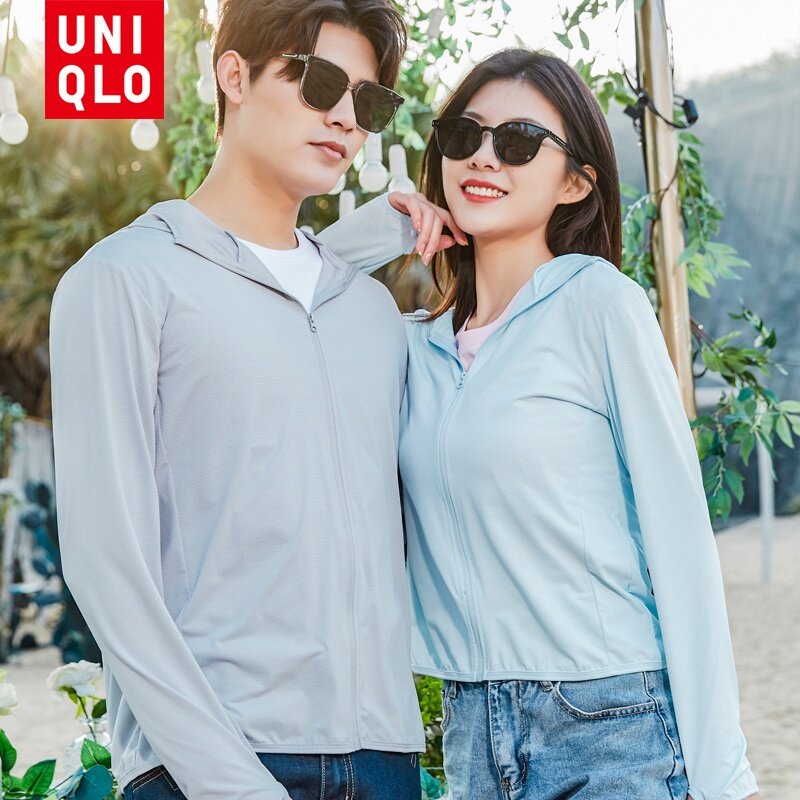 Uniqlo Áo Khoác Gió Chống Nắng Quần Áo Chống Nắng Ngoài Trời Cho Nam Nữ Áo Khoác Có Mũ Dáng Rộng Thường Ngày Áo Khoác