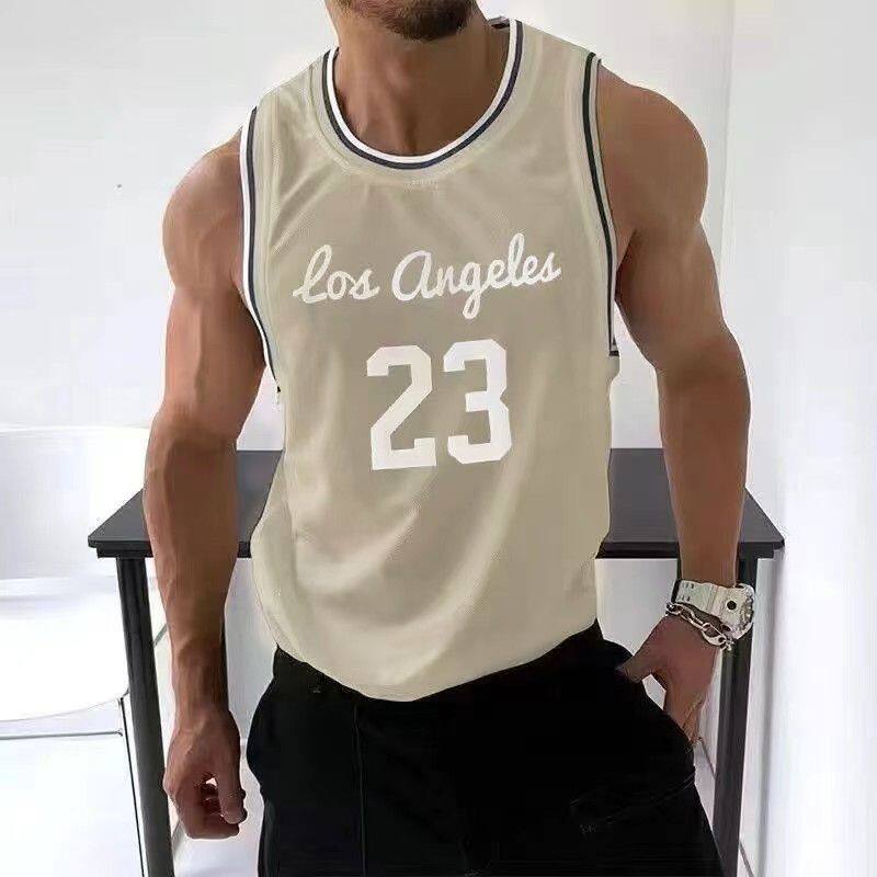 Basketball suit vest men's jersey new mesh quick-drying sports trend vintage jersey training fitness No. 23