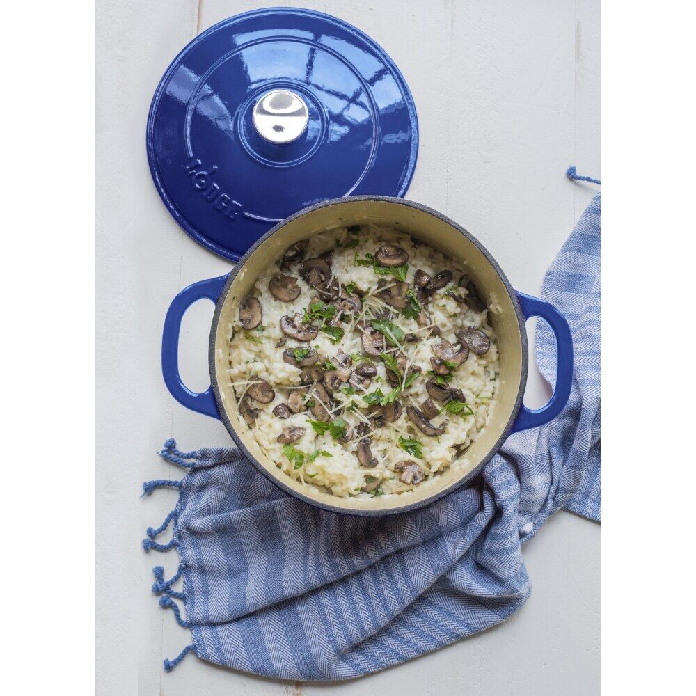 Lodge Cast Iron 5.5 Quart Enameled Dutch Oven, Indigo