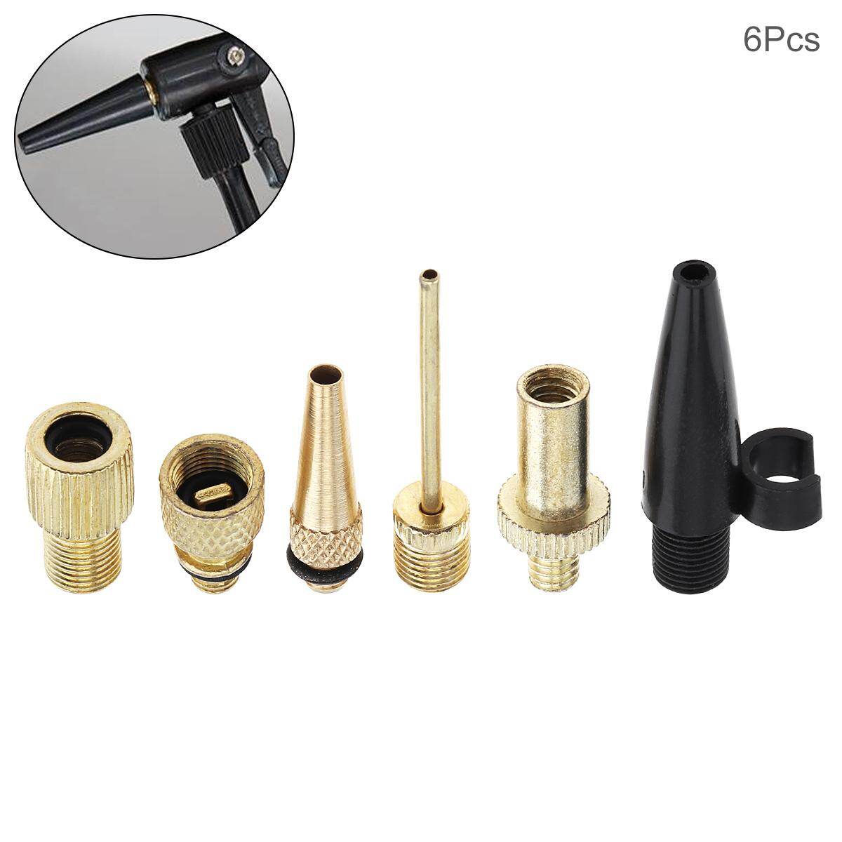 6pcs/set Pump Adaptor Kit Valve Connector Football Airbed for Bicycle Tyres