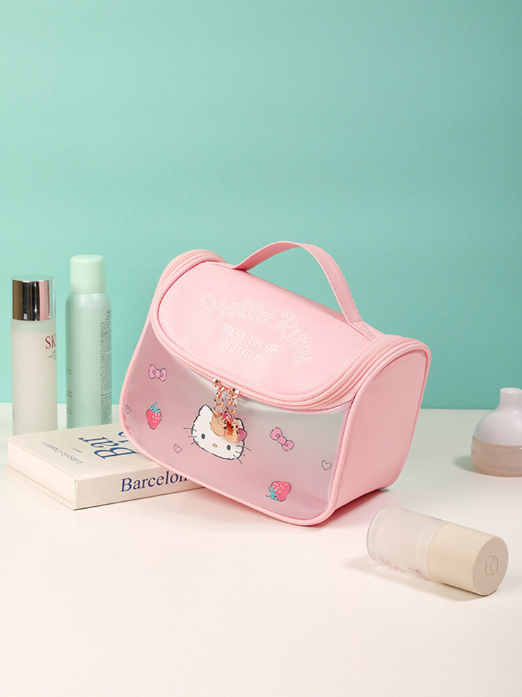 Explosions HelloKitty scrub cosmetic bag large waterproof portable hook washing storage package wholesaleExplosions HelloKitty scrub cosmetic bag large waterproof portable hook washing storage package wholesale