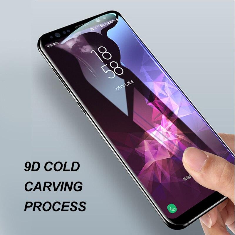 9D Tempered Glass Film For Samsung Galaxy S9 S8 Plus note 8 note 9 Full Curved Screen Protector