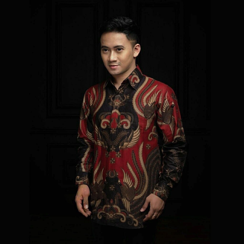 ❉■ pria kemeja men's batik shirt long sleeve contemporary size m l xl xxl pekalongan