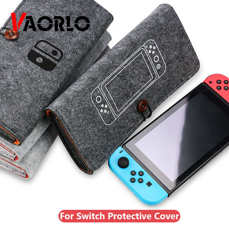 VAORLO Túi Đựng Nintendo Switch Cầm Tay Mới, Túi Bảo Vệ Máy Chủ Vỏ Mềm Bằng Nỉ