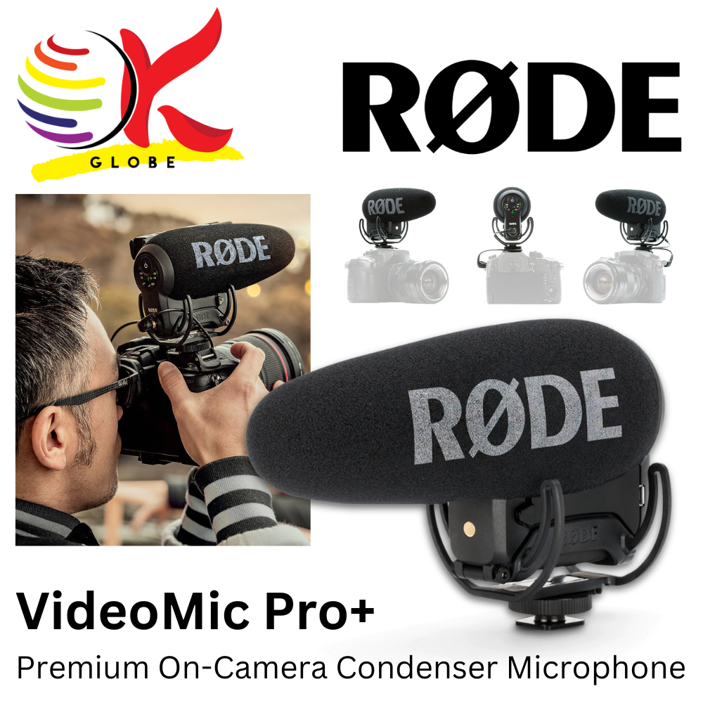 RODE VIDEOMIC PRO+ PREMIUM ONCAMERA MICROPHONE WITH SUPERCARDIOID