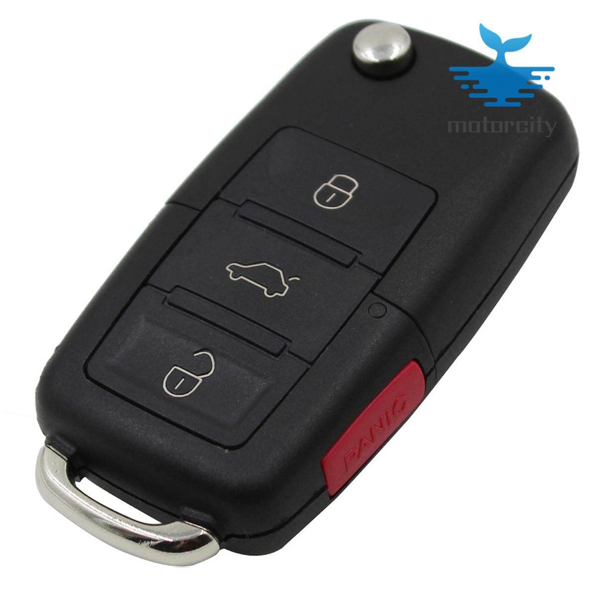 4 Button Remote Key Flip Car Key Case Folding Shell Replacement