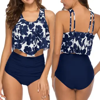 crop top two piece swimsuit