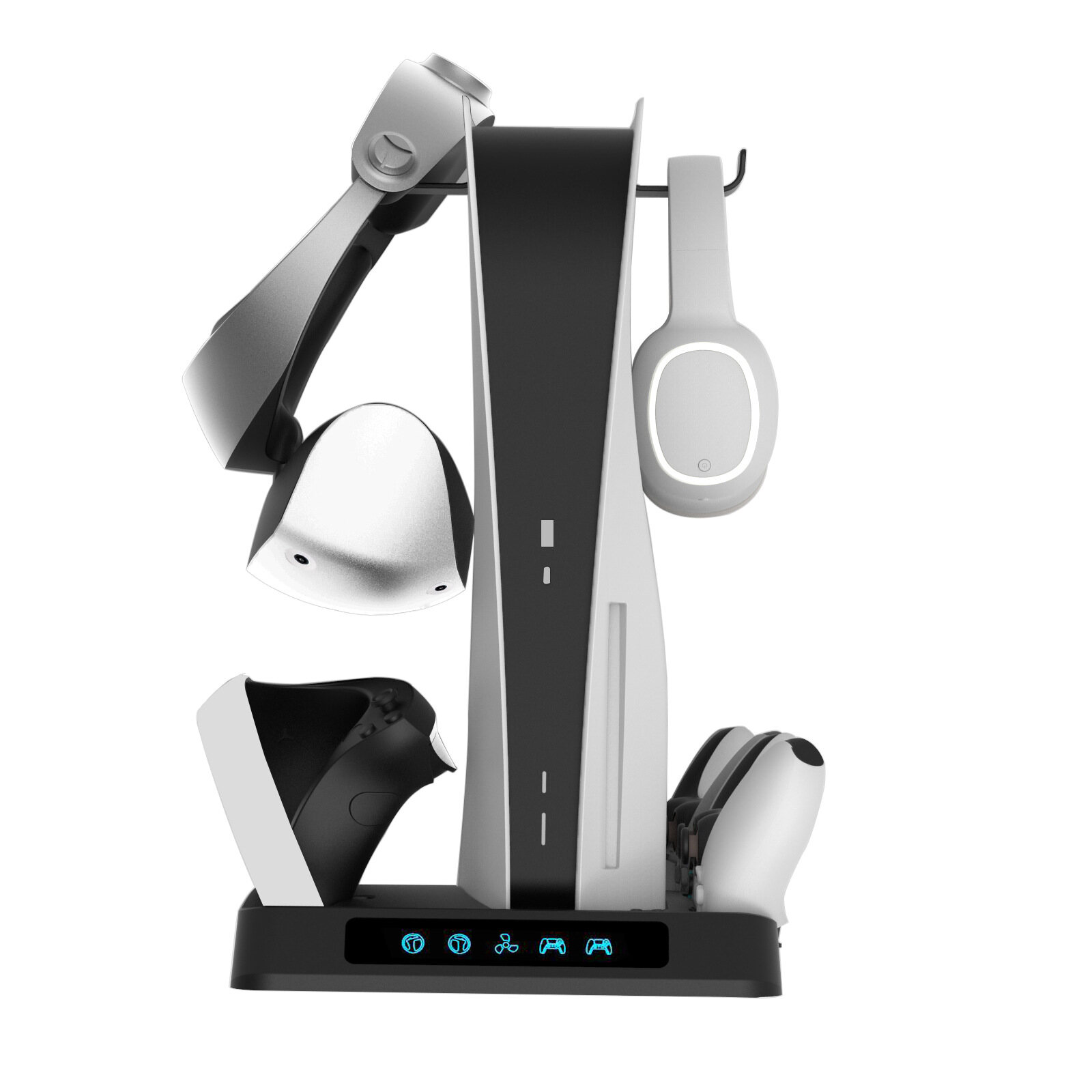 Chân Đế Đứng Sạc 2 Quạt Tản Nhiệt Cho PS5 PSVR2 Cho Máy Chơi Game PS5 Tai Nghe VR2 Phụ Kiện Kính