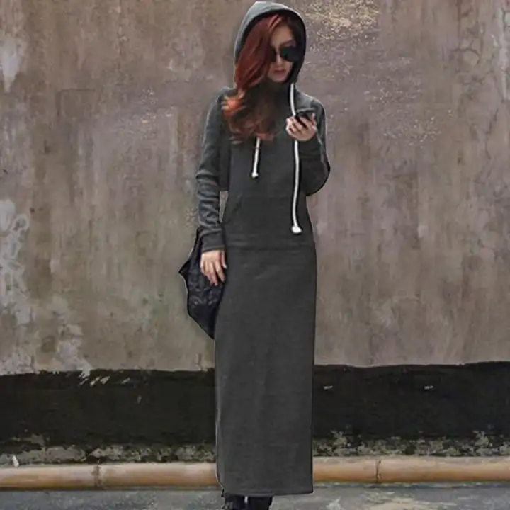 maxi hoodie dress