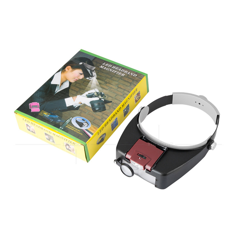 NEW Loupe Microscope LED light 1.5X 3X 8.5X 10X Helmet Style Magnifier ...