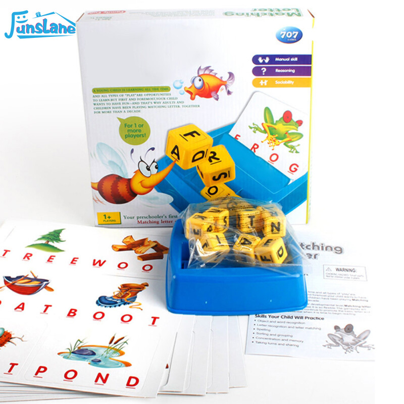 Matching Letter Board Game Spelling Reading English Alphabet Game Parent-child Interaction Pre-school Learning Toys