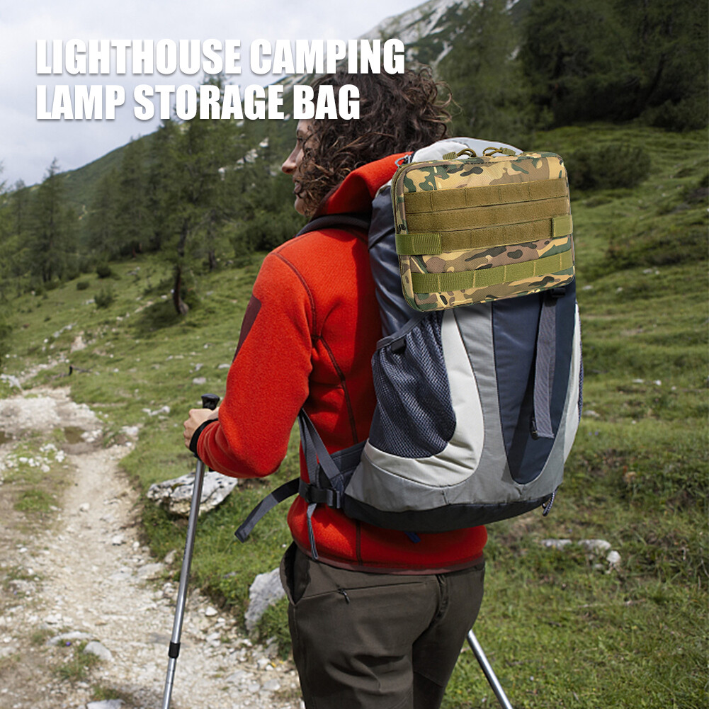 Lighthouse Camping Light Storage Bag Portable Camping Lamp Lighthouse Holder Universal Large Capacity for Black Dog ESLNF Goal Zero ML4