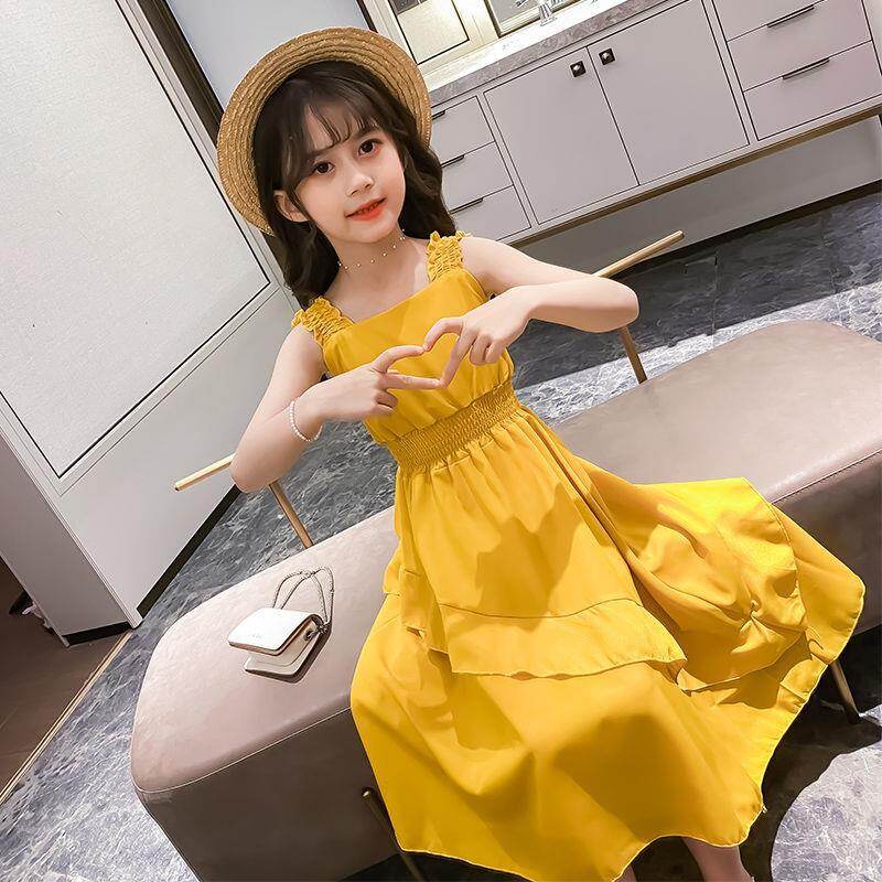 Ruidiandian Children's Fashion High Quality Korean Dress for Kids Girl Casual Clothes 1 To 2 To 3 To 4 To 5 To 6 To 7 To 8 To 9 To 10 To 11 To 12 Year Old Birthday Tutu Pink Princess Dresses for Teens Girls Terno Sale #G-2029