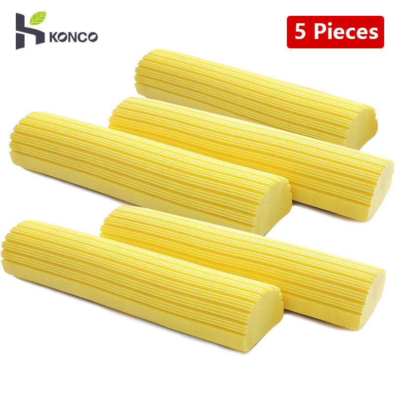 Konco Sponge Mops Floor Cleaning Mop Folding Absorbing Squeeze Water Glue Cotton Mop Household Cleaning Tools Brooms Sweepers