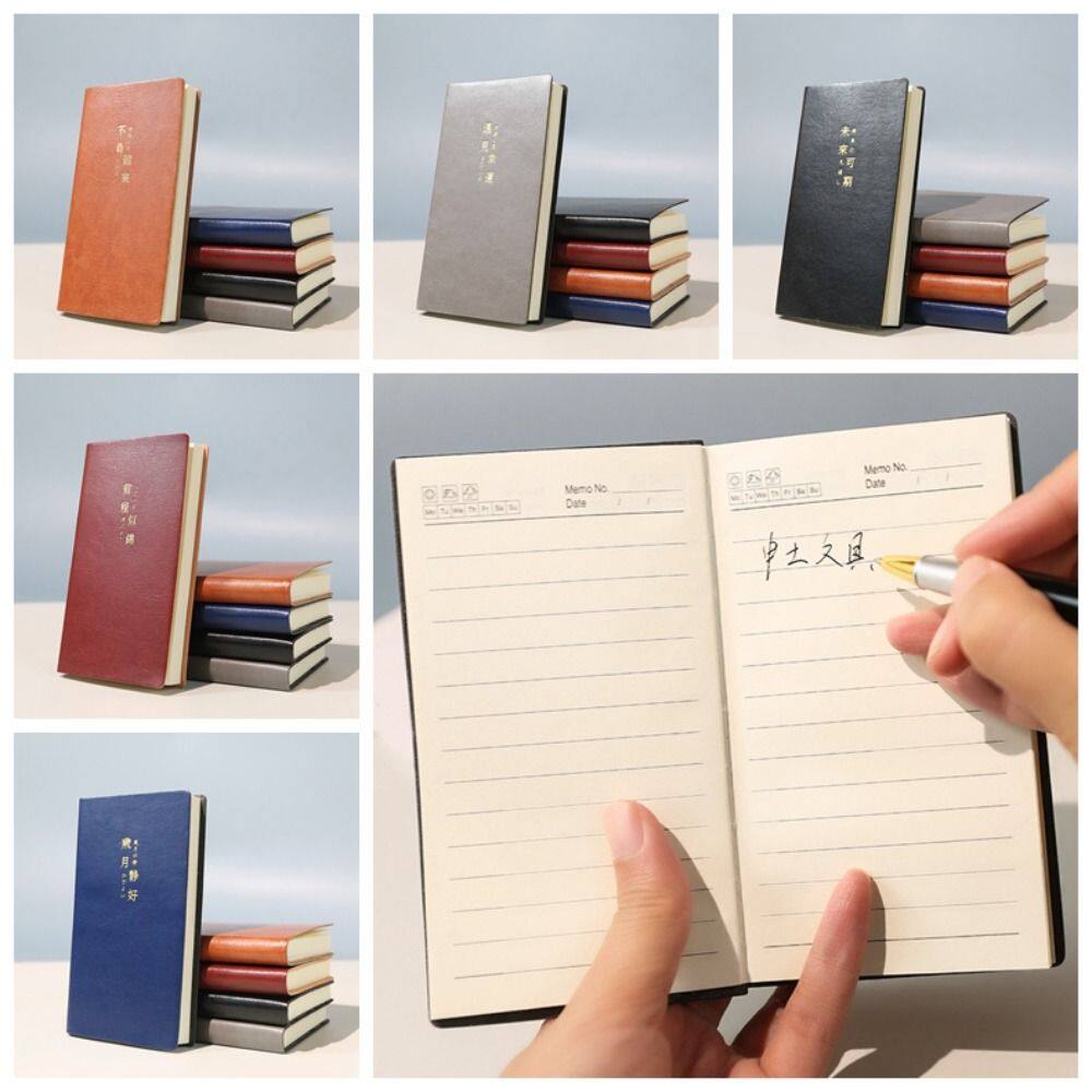 MMLUCK Agenda Organizer A7 Mini Notebook Memo Diary Planner Scrapbooking Pocket Notepad Simple Thickening Diary Notebook